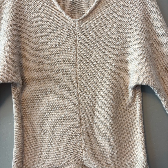 Free people marled bright lights open stitch sweater in beige color small - Picture 5 of 16